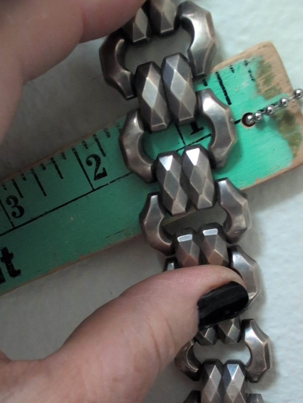 Antique Link Bracelet - Stylish Oxidized Silver - Picture 5 of 8